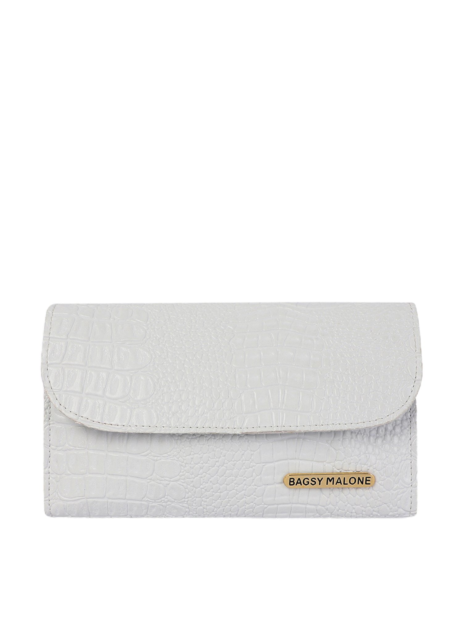 Bagsy Malone Croco White Animal Effect Wallet