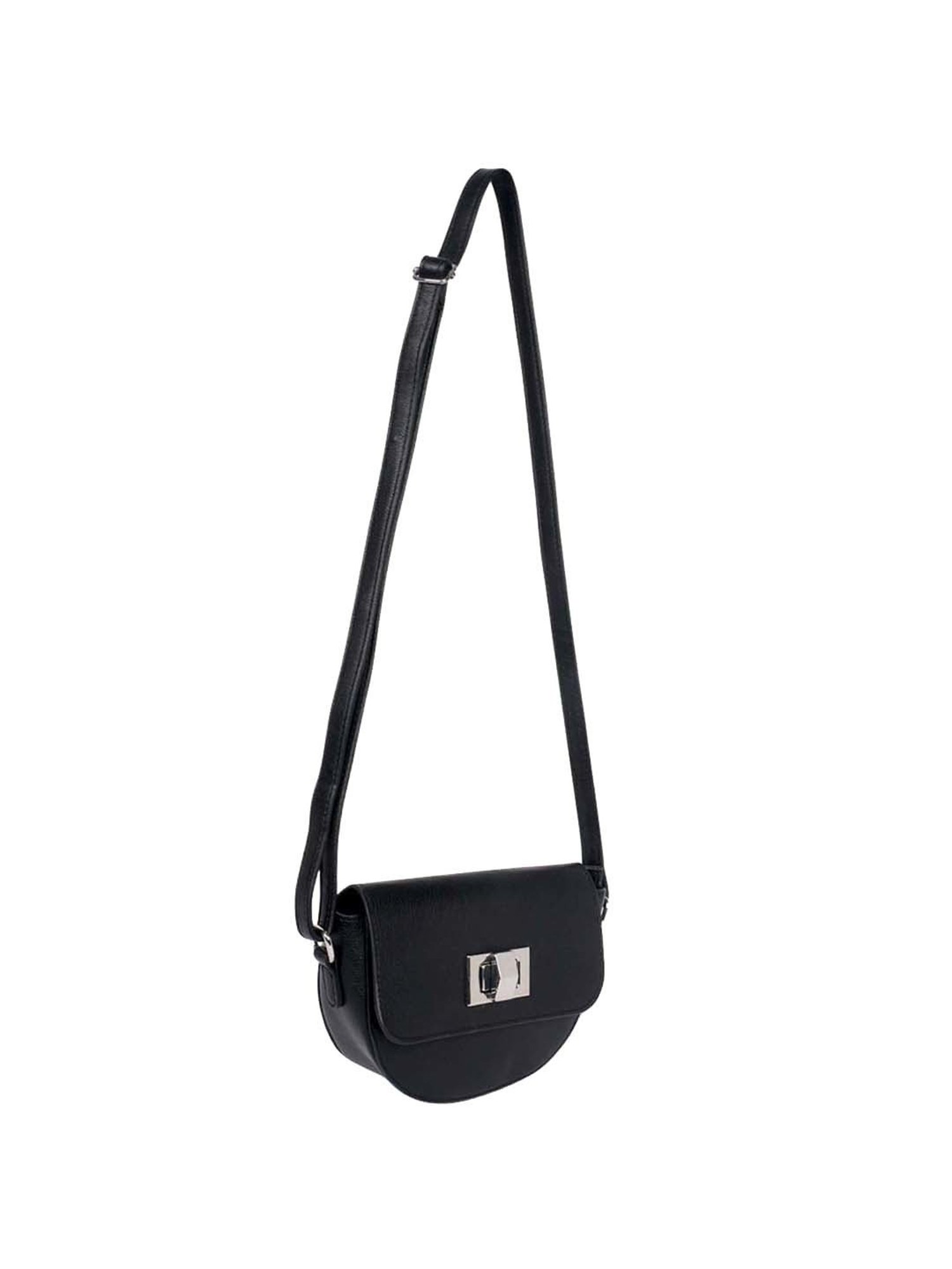 BELWABA Black Solid Small Sling Handbag