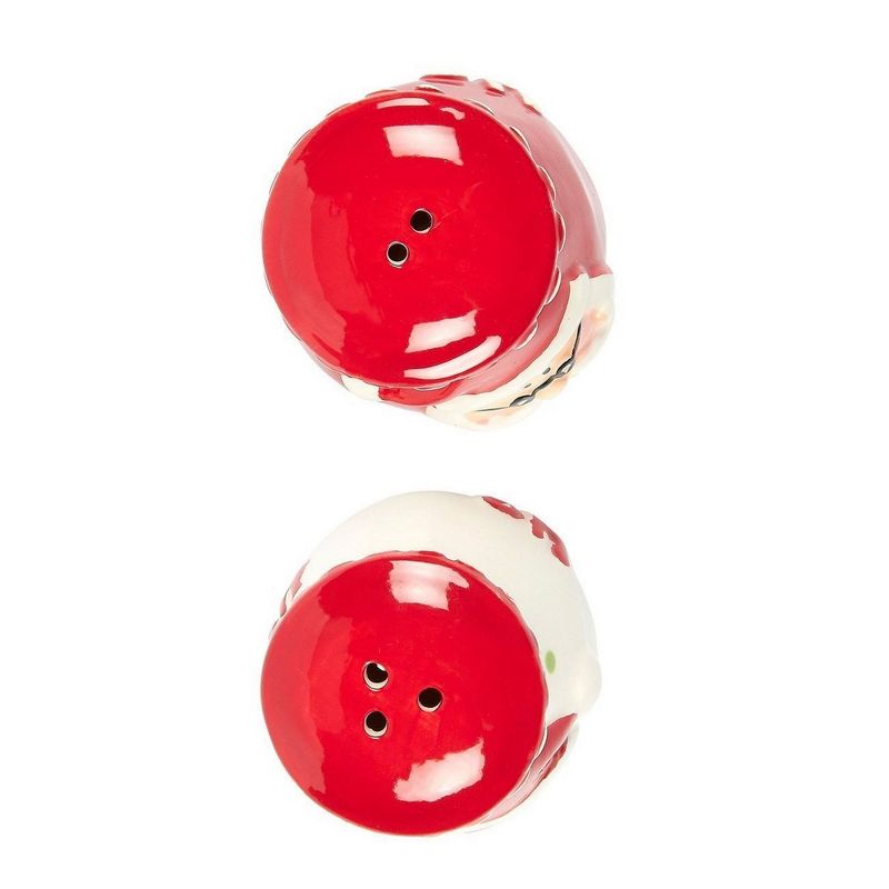 Juvale 2 Pack Christmas Salt Pepper Shakers, Ceramic Santa and Snowman Decor (2 x 2.8 In)