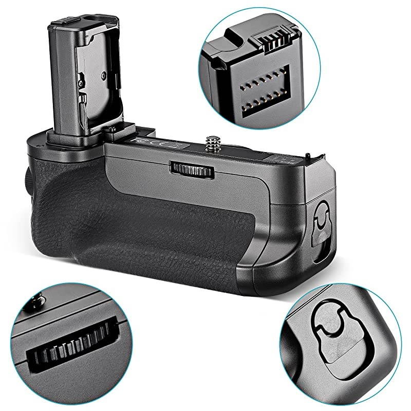 Vertical Battery Grip Replacement for VGC1EM for Sony Alpha A7 A7R A7S DSLR Cameras Compatible with NPFW50 Battery Battery Not Included