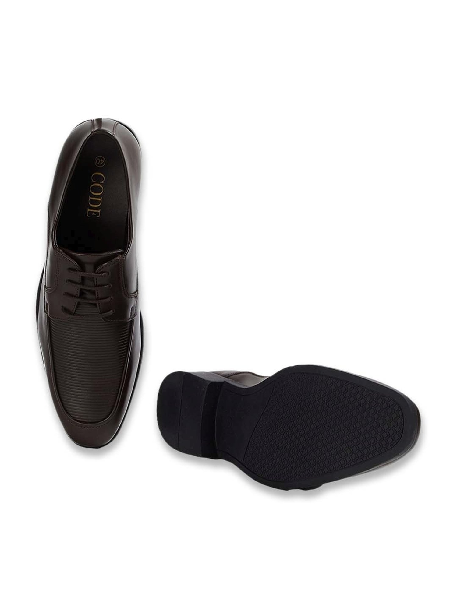 Code by Lifestyle Men's Brown Derby Shoes