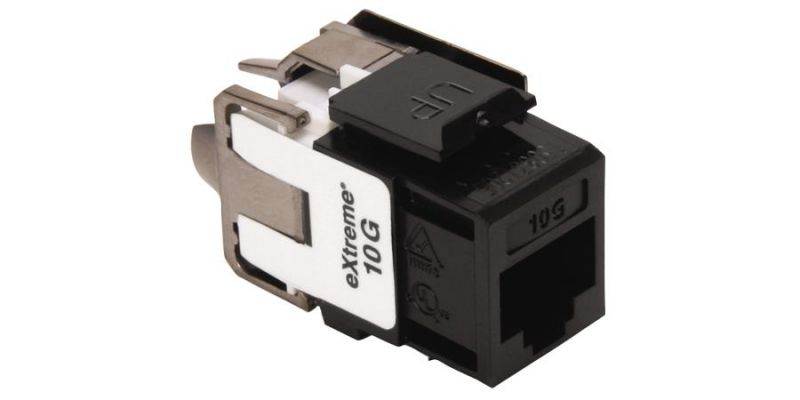 Leviton 5G108-BO5 GigaMax 5E QuickPort Connector, Cat 5E, Orange, 25-Pack