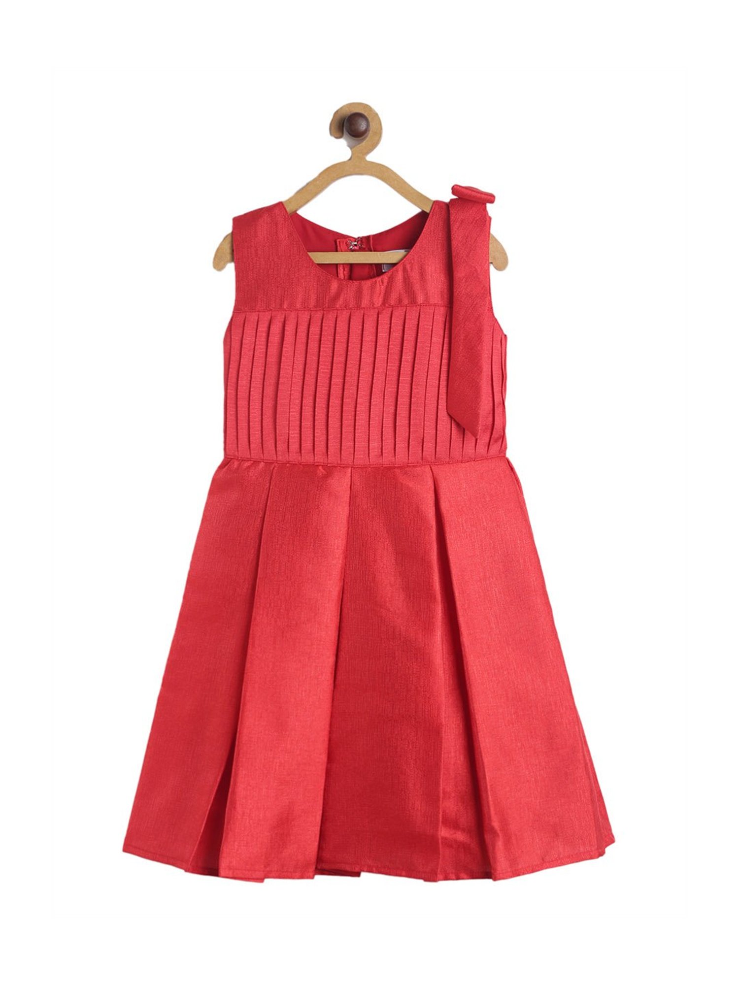 Tales & Stories Kids Red Solid Dress
