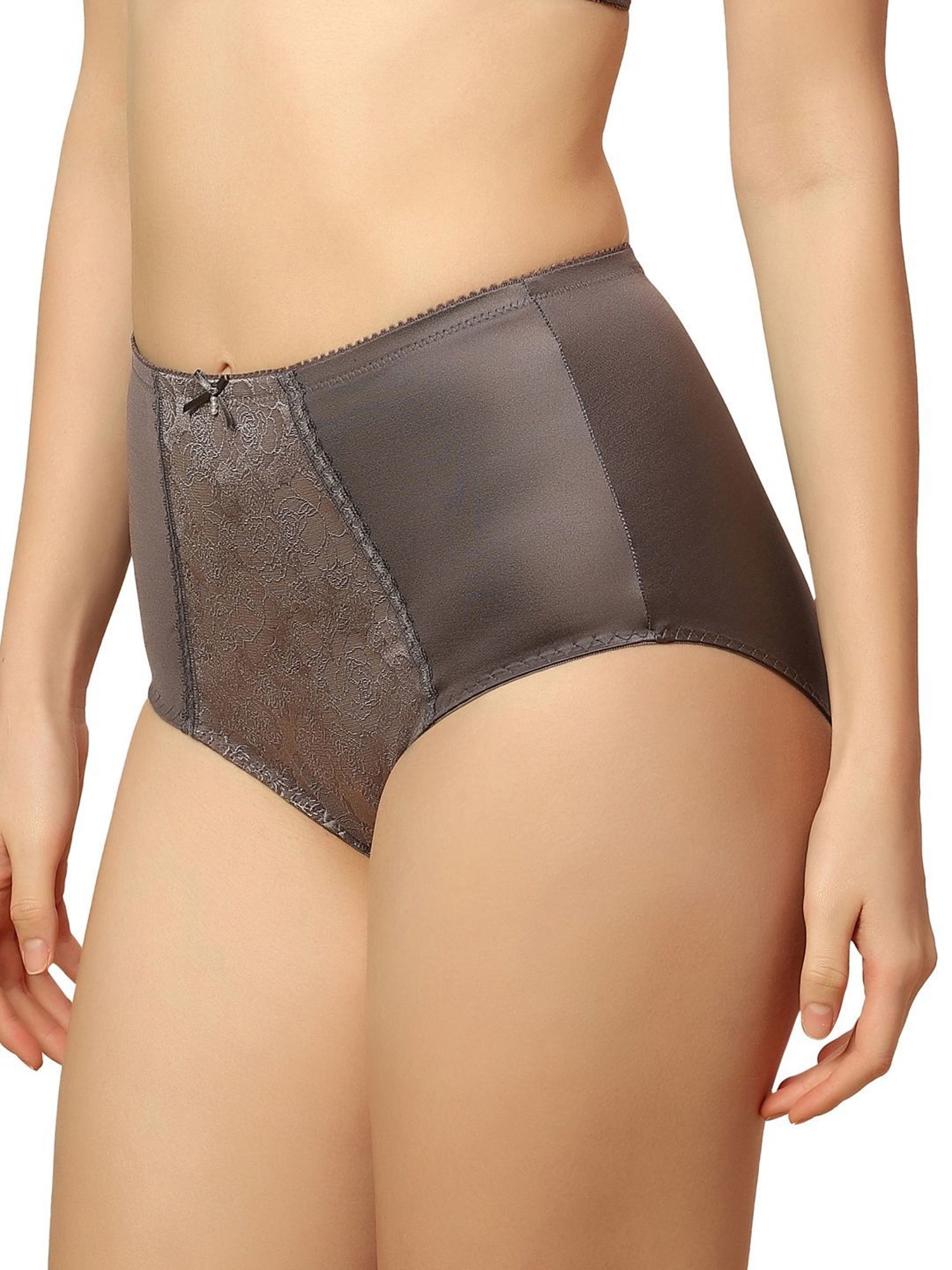 Triumph Stone Grey Lace Work Panty