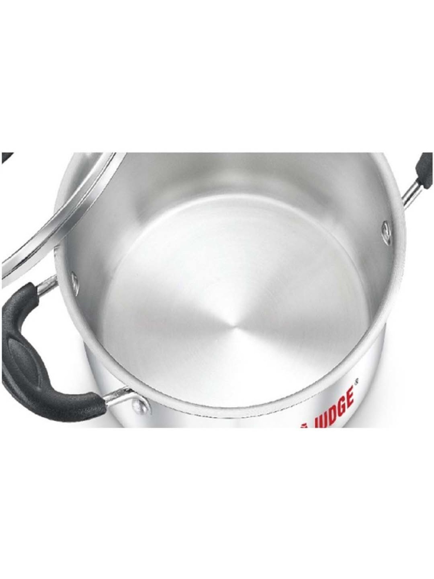JUDGE Silver & Transparent Stainless Steel 18 cm Gas Compatible Casserole With Glass Lid (2.5 L)