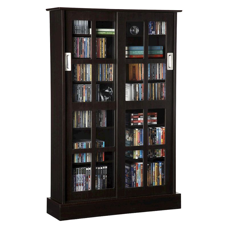 Windowpane Cabinet Media Storage Espresso 49" - Atlantic