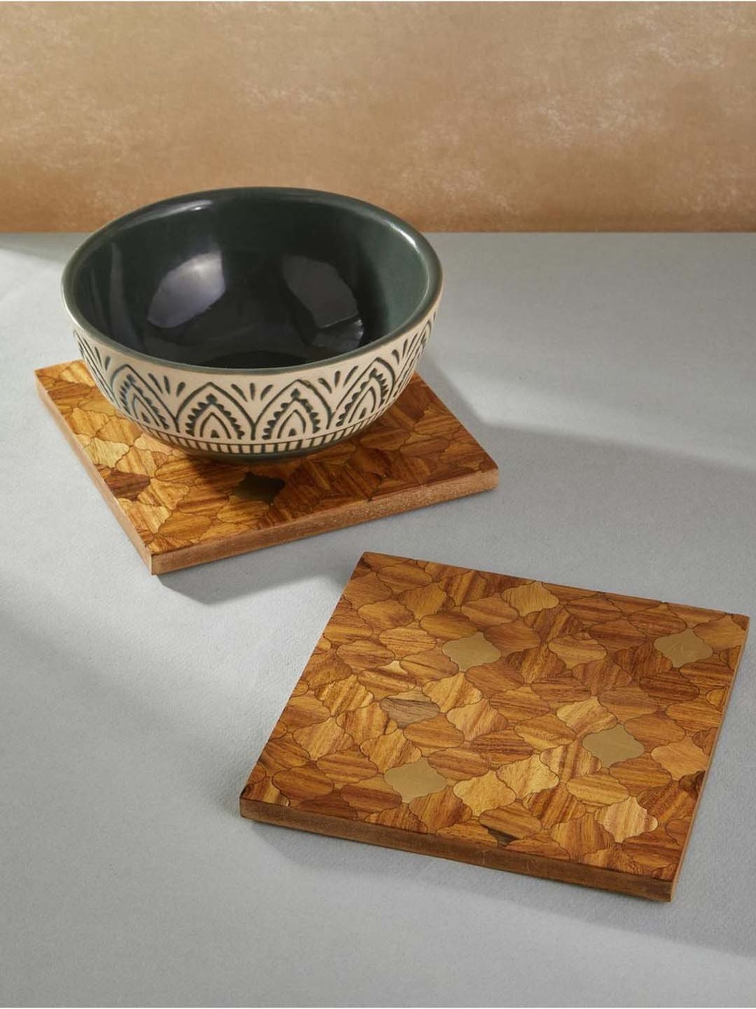 ICRAFT Multicolor Mdf Mor Series Trivets - Set of 4