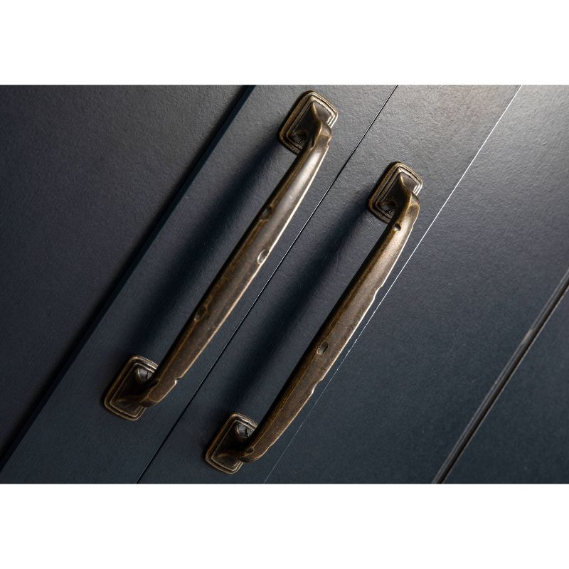 54" Sliding Doors TV Stand For TVs up to 60" Navy - Home Essentials