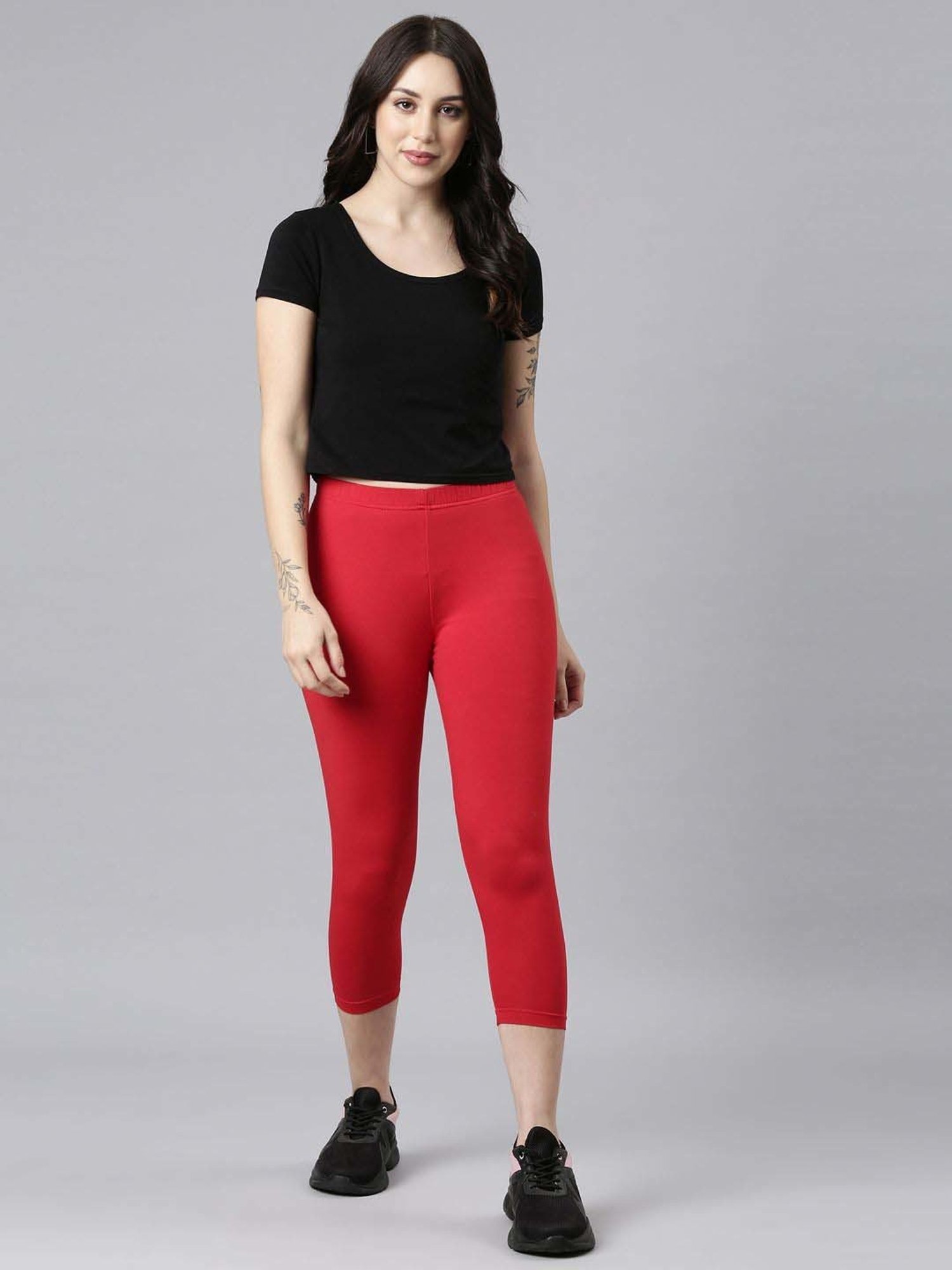 Dixcy Slimz Red Mid Rise Leggings