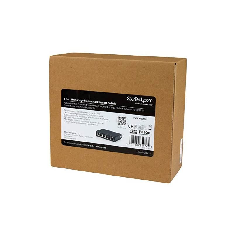 com 5-Port Ethernet Switch - 10/100Mbps Industrial Networking Solution - IP30-rated Energy Efficient Internet Switch (IES5102)
