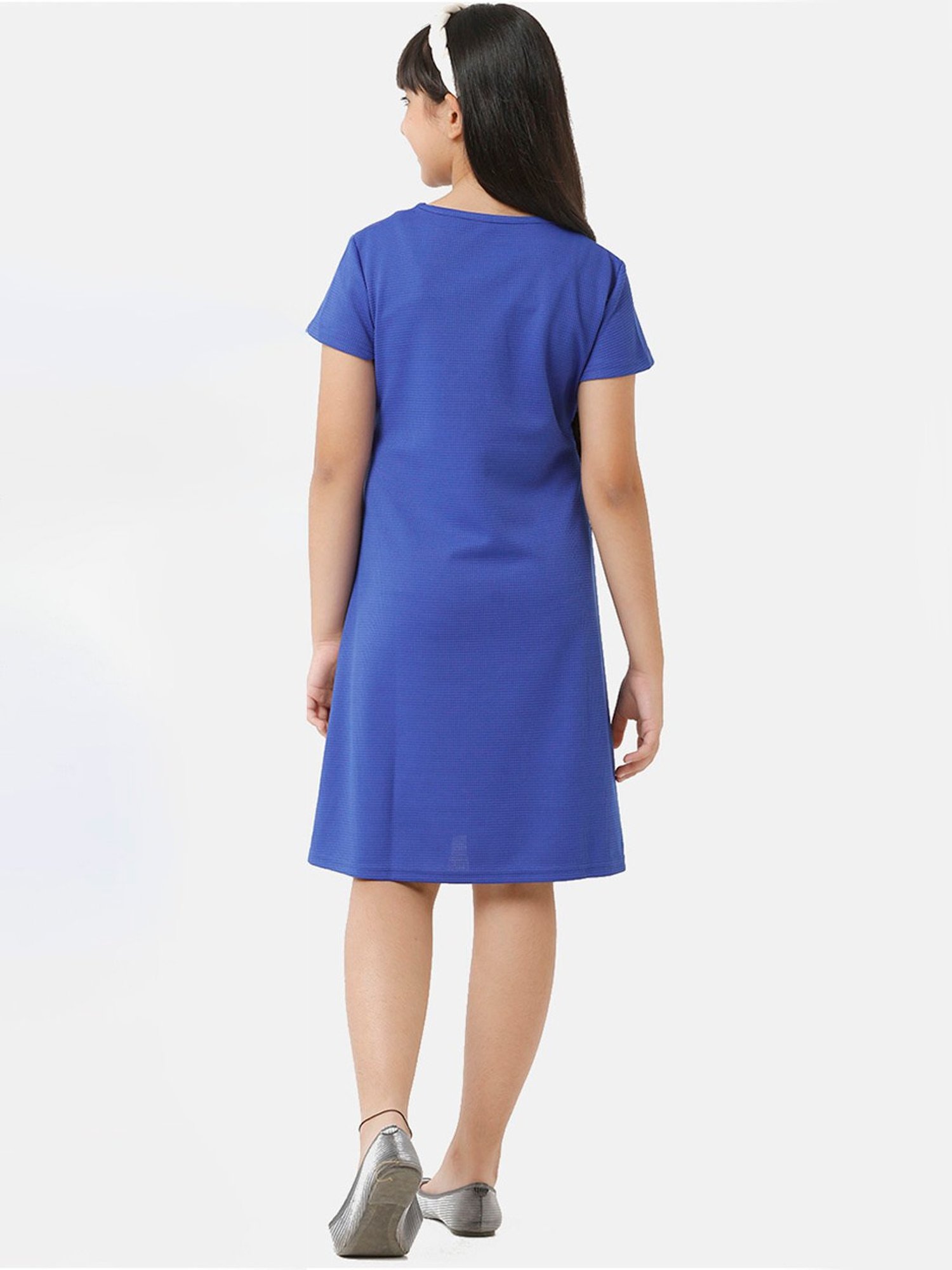 Under Fourteen Only Kids Blue Regular Fit Dress