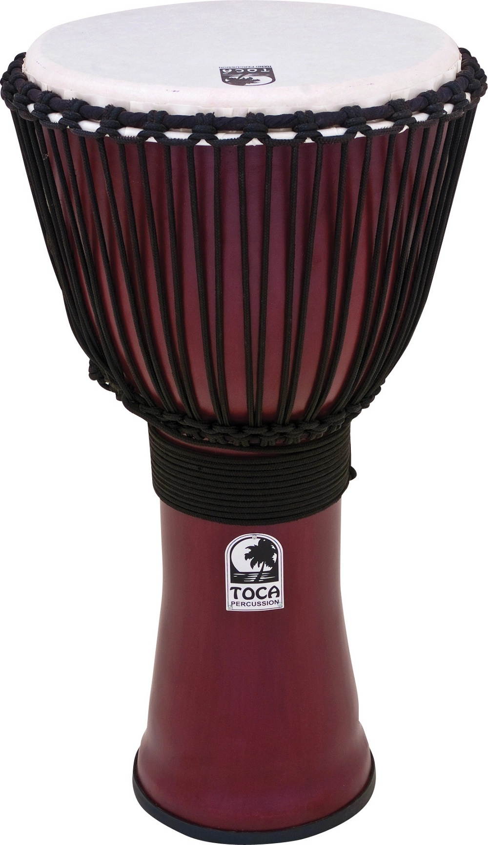 Toca Freestyle II Rope-Tuned Djembe 14 in. Deep Red