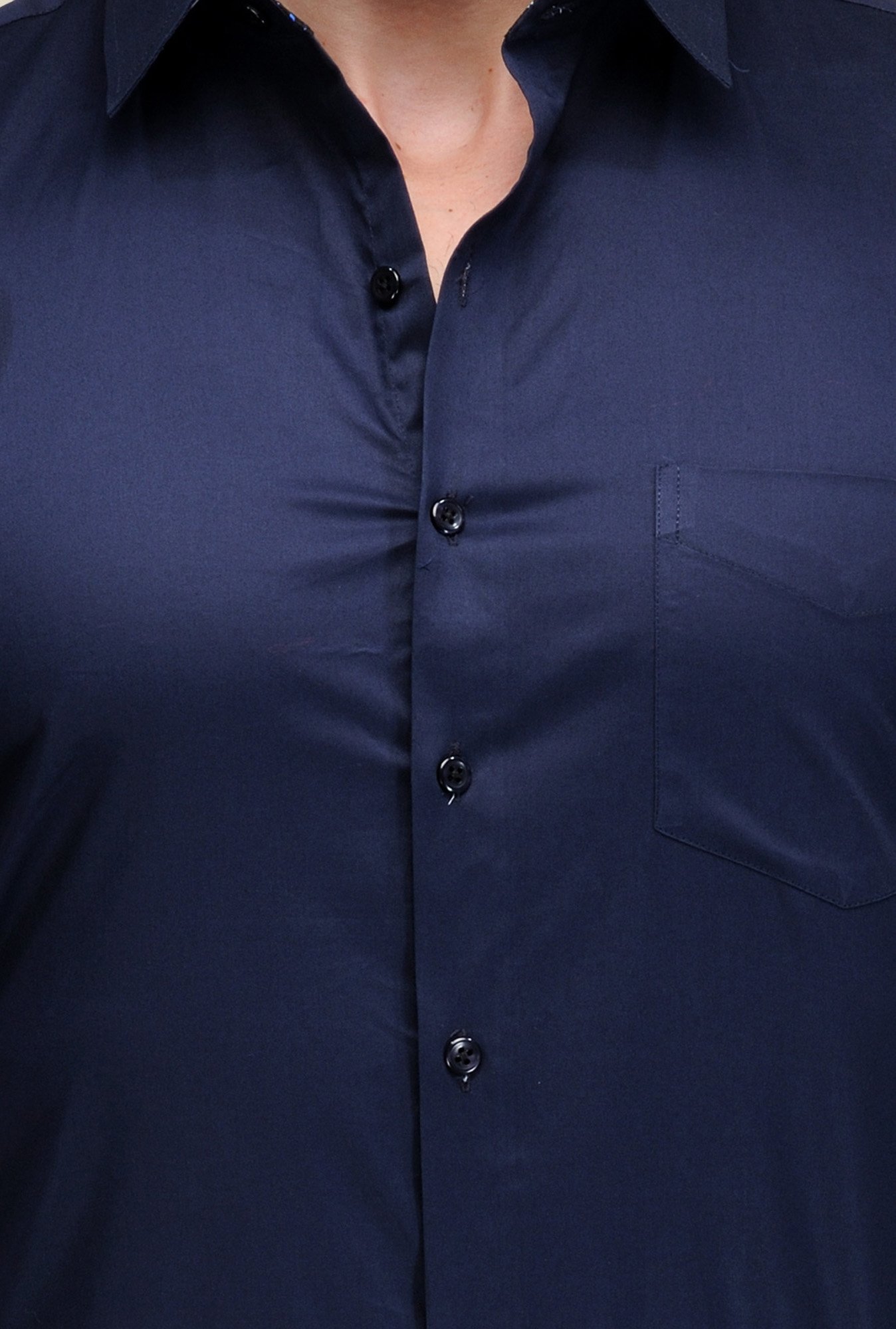 Hancock Navy Cotton Shirt
