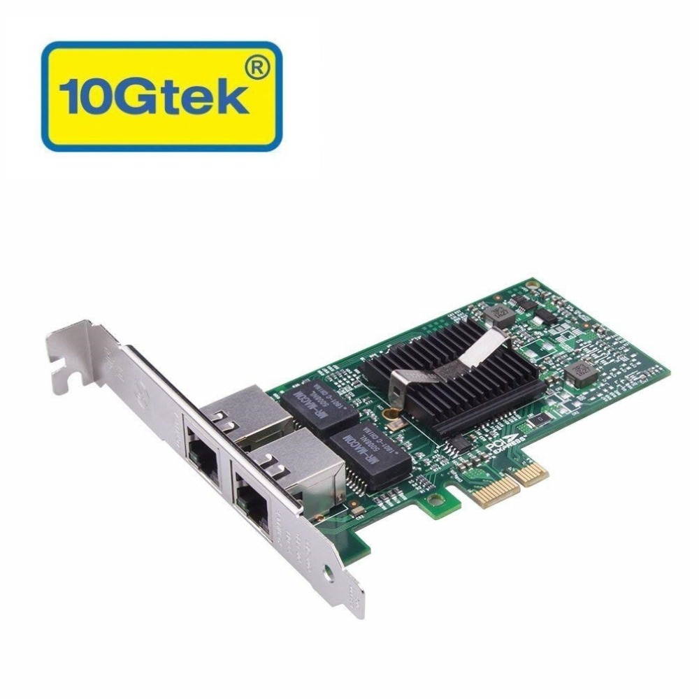 10Gtek for Intel 82576 1G Gigabit Ethernet Converged Network Adapter(NIC), Dual RJ45 Copper Ports, PCI Express 2.0 X4, E1G42ET