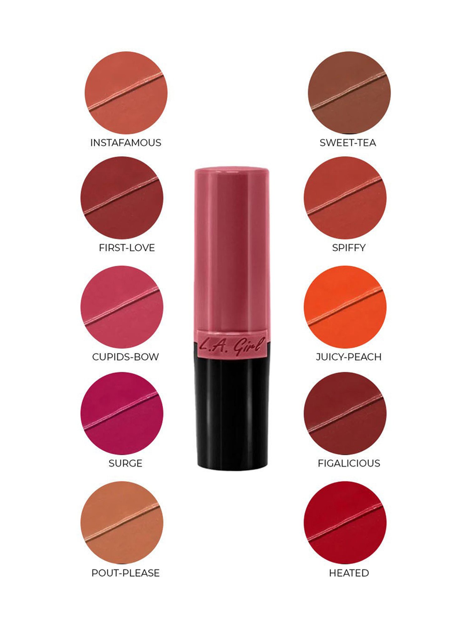 L.A.Girl Pretty & Plump Lipstick Spiffy - 3.2 gm