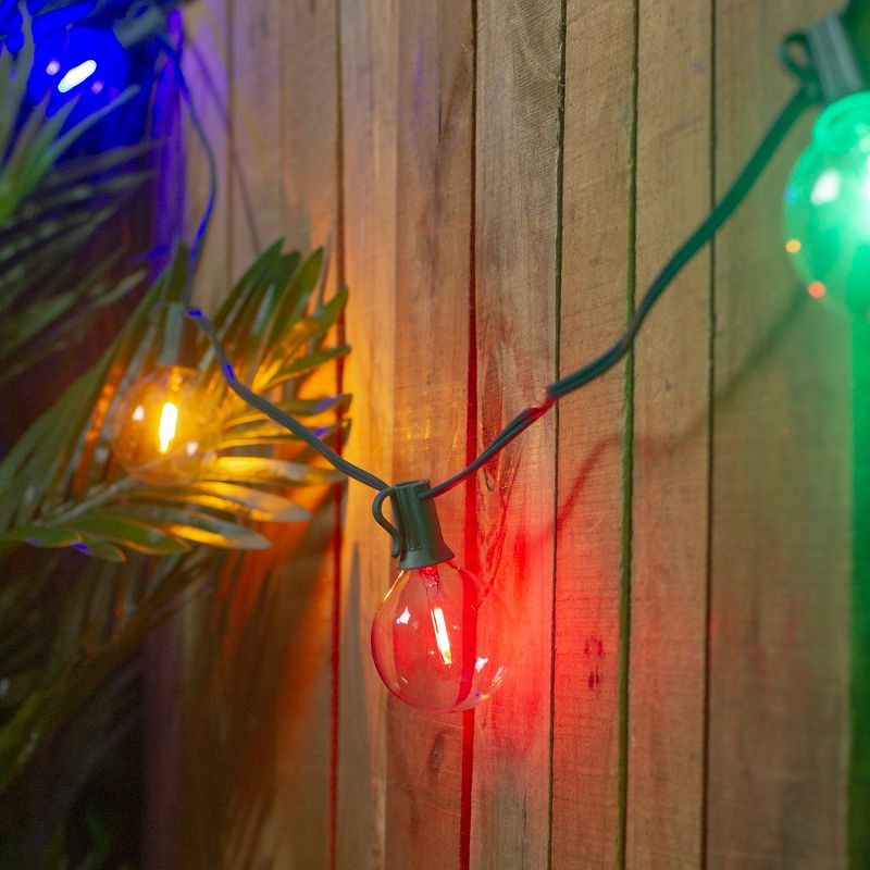 Northlight 10ct Multi Color LED G50 Globe Christmas Light Set, 10ft Green Wire