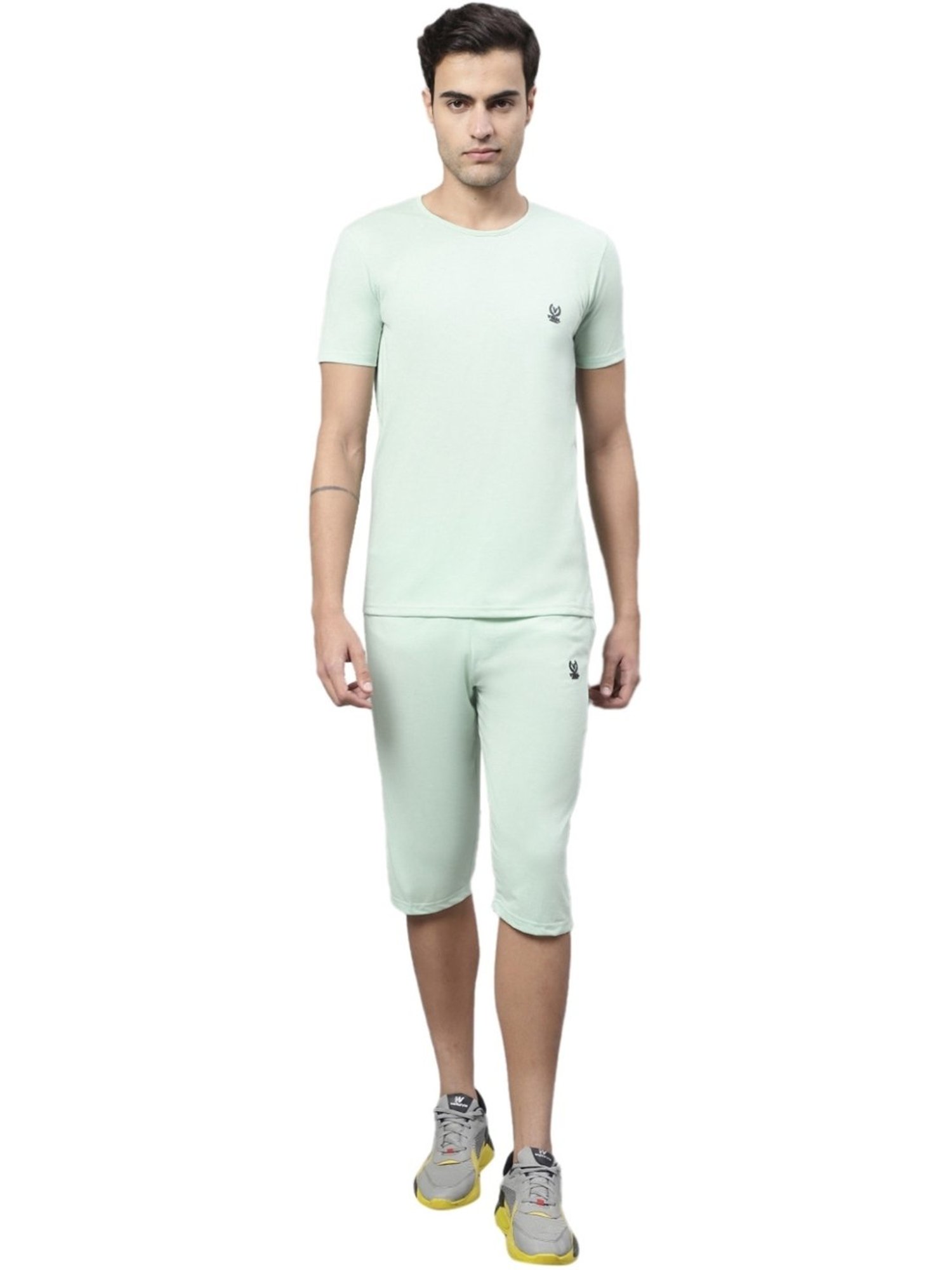 Vimal Jonney Light Green Cotton Regular Fit Tracksuit