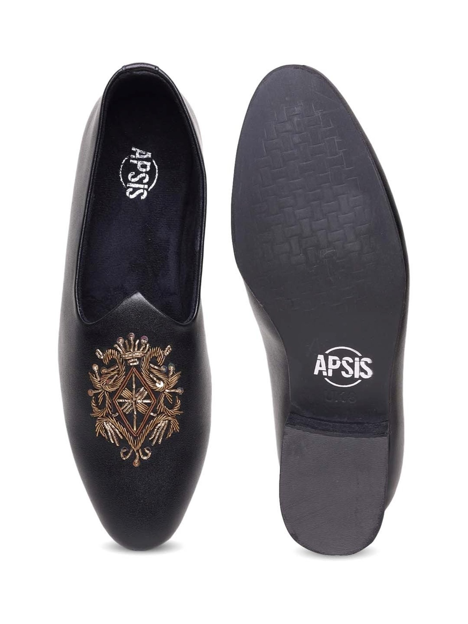 Apsis Men's Black Casual Juttis