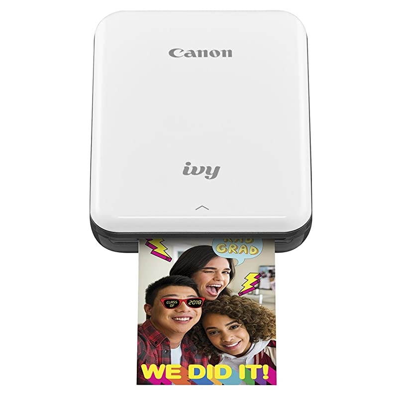 IVY Mini Photo Printer for Smartphones (Slate Gray) - Sticky-back prints, Pocket-size