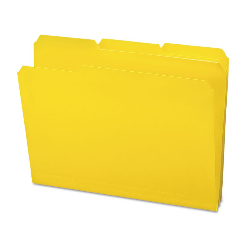 Smead Waterproof Poly File Folders 1/3 Cut Top Tab Letter Yellow 24/Box 10504