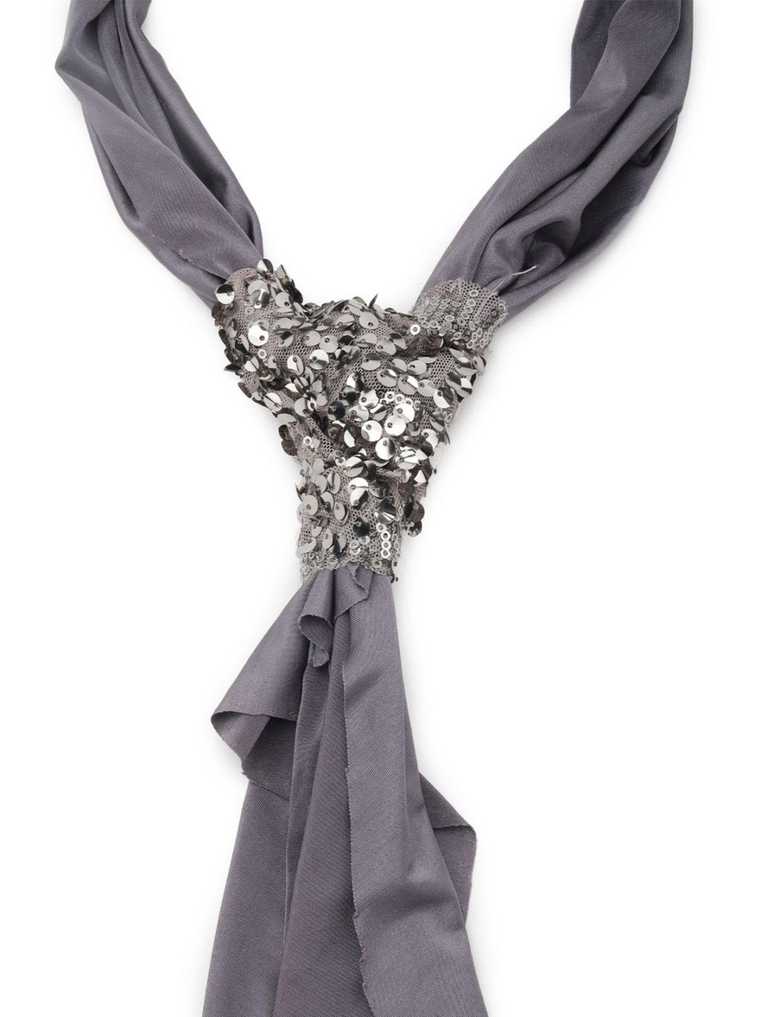 Odette Grey Fabric Embellished Collar