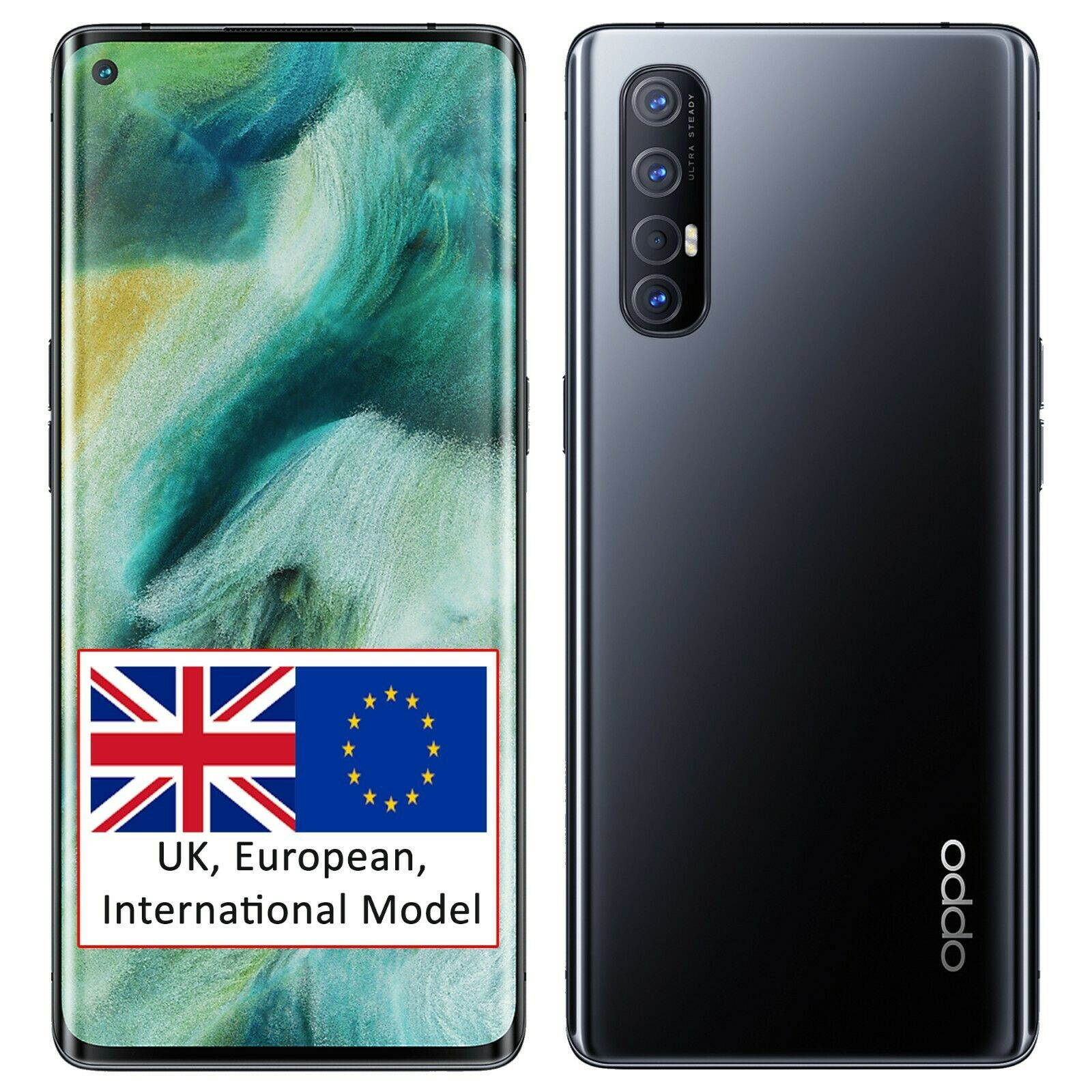 OPPO Find X2 Neo (5G) CPH2009 Single-SIM 256GB + 12GB RAM (GSM Only | No CDMA) Factory Unlocked Smartphone - Moonlight Black