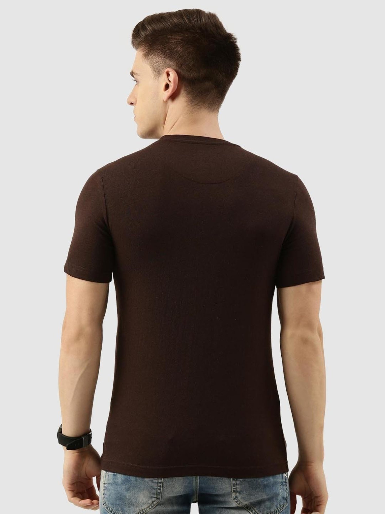 Bene Kleed Brown Regular Fit T-Shirt
