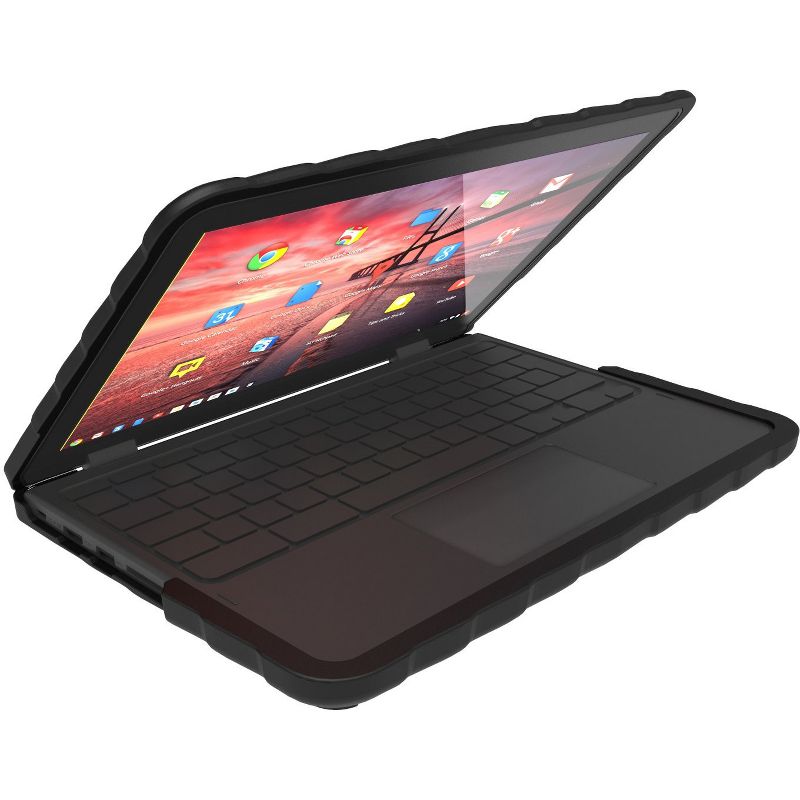 Gumdrop DropTech Lenovo 500e Case - For Lenovo Chromebook - Transparent, Black - Drop Proof, Shock Resistant - Polycarbonate, Silicone