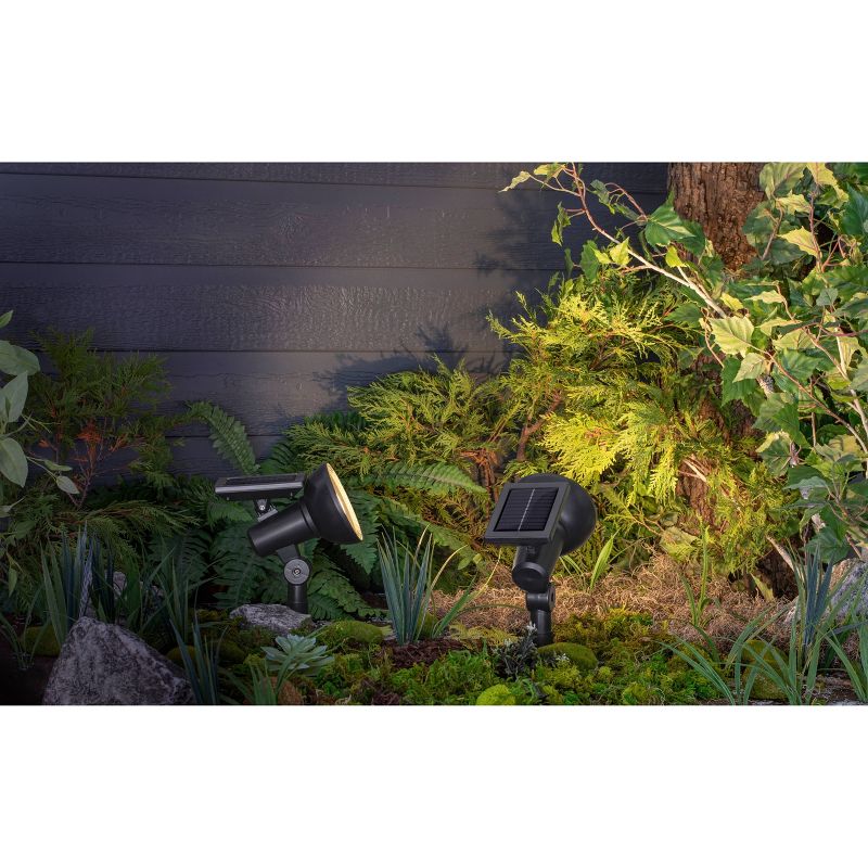 Solar Spot Light with Kelvin Selector Black - Sterno Home