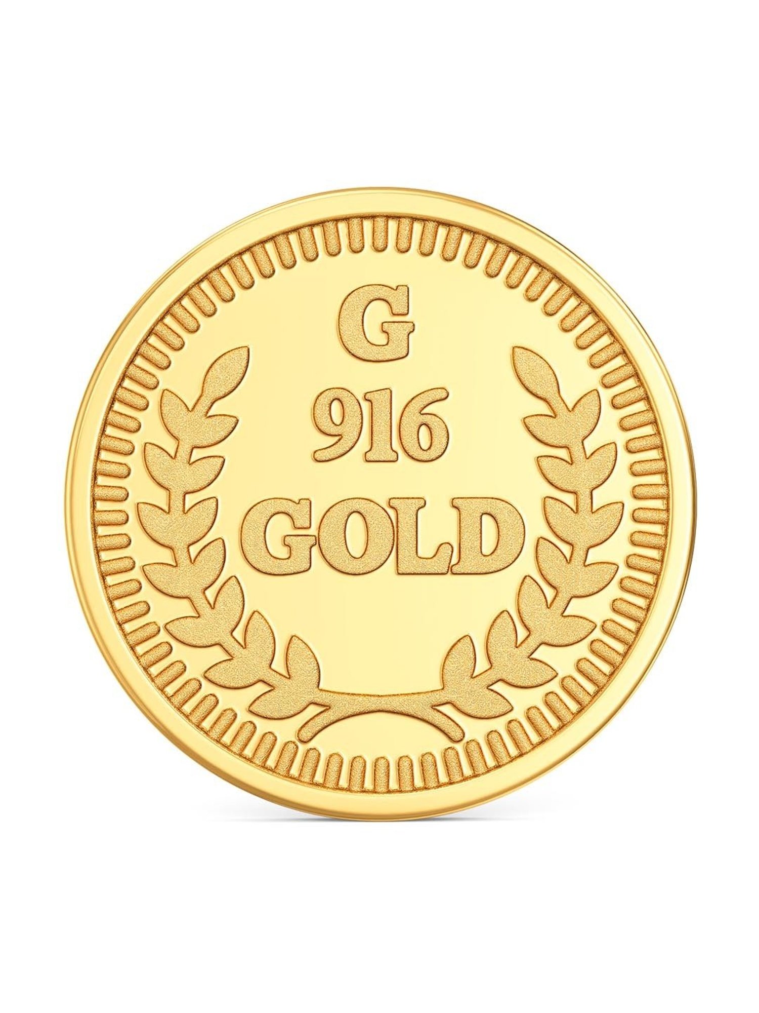 Joyalukkas Leaf Design 22k (916) 2gm Gold Coin