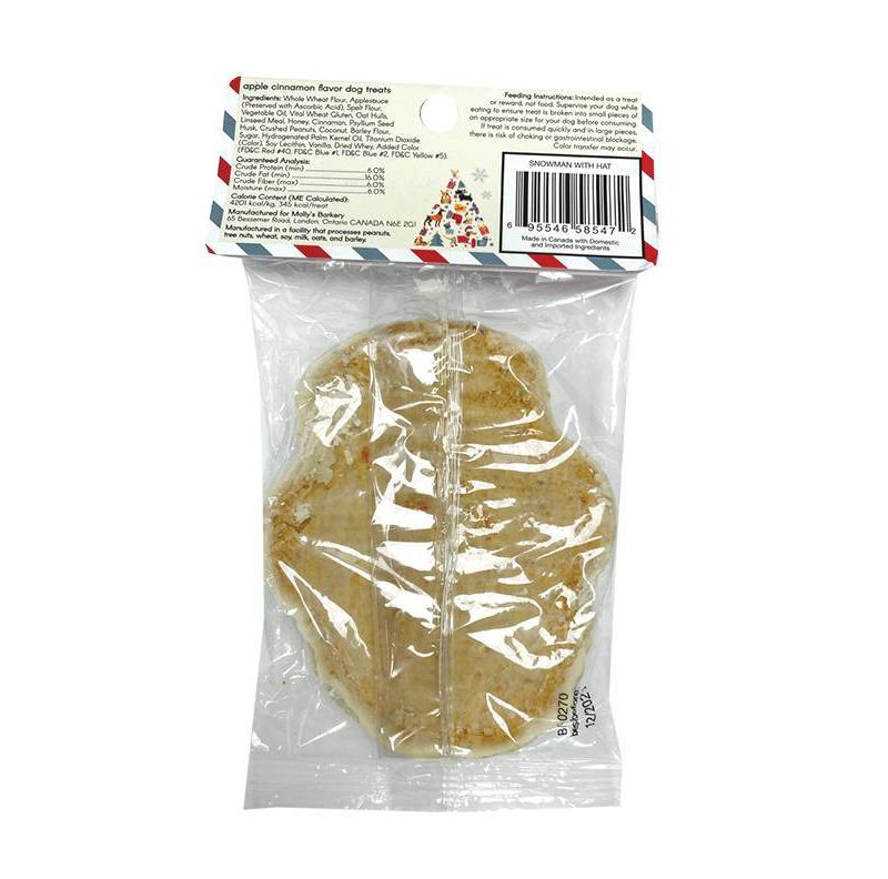 Molly's Barkery Snowman with Hat Dog Treats - 2.89oz