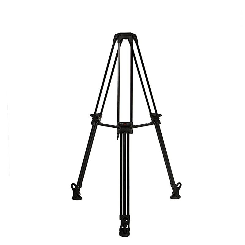 by Ikan GA752 2 Stage Aluminum Tripod 75mm Ball wMidLevel Spreaderblack