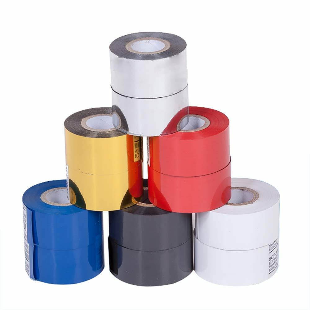 BAOSHISHAN 5 Pack Coder Printer Ribbon for HP-241/ DY-8 Date Coder Hot Stamping Machine 30mm&times;100m (Blue)