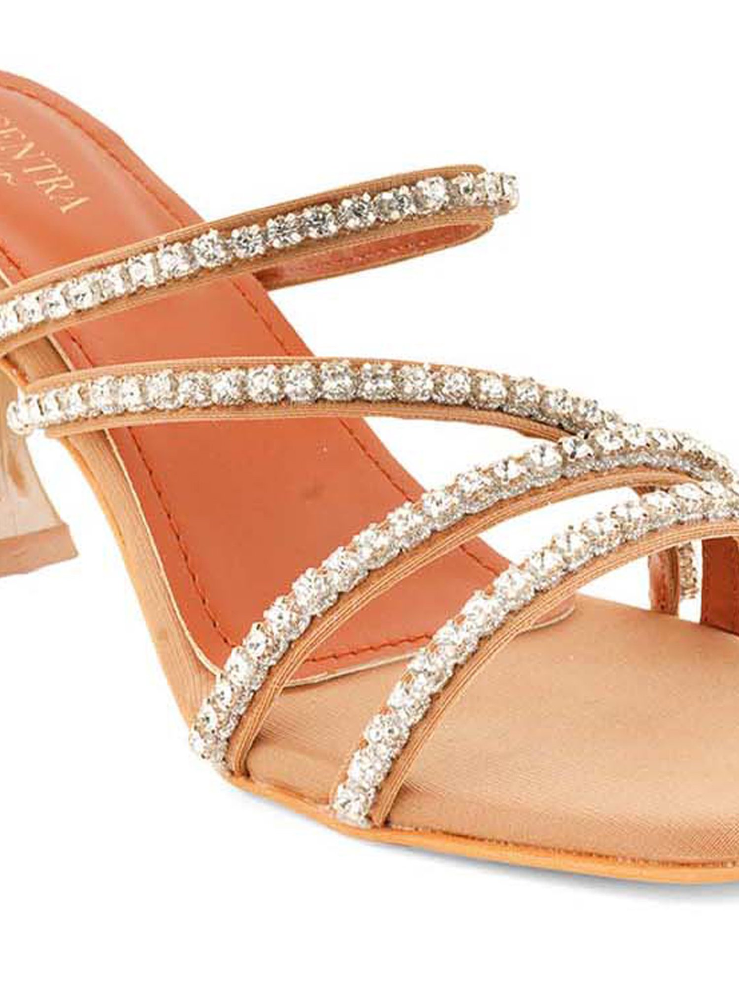 Scentra Women's Beige Ethnic Sandals