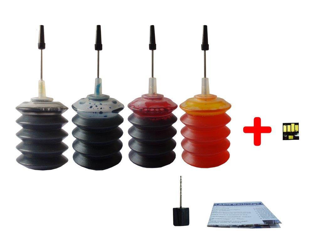 ND Brand Dinsink 4X30ML dye refill ink for Kodak 30 ink cartridge: ESP C310 ESP C315 ESP Office 2150 ESP Office 2170 Printer. The item with 2 chips for kodak 30 black and color ink cartridge.