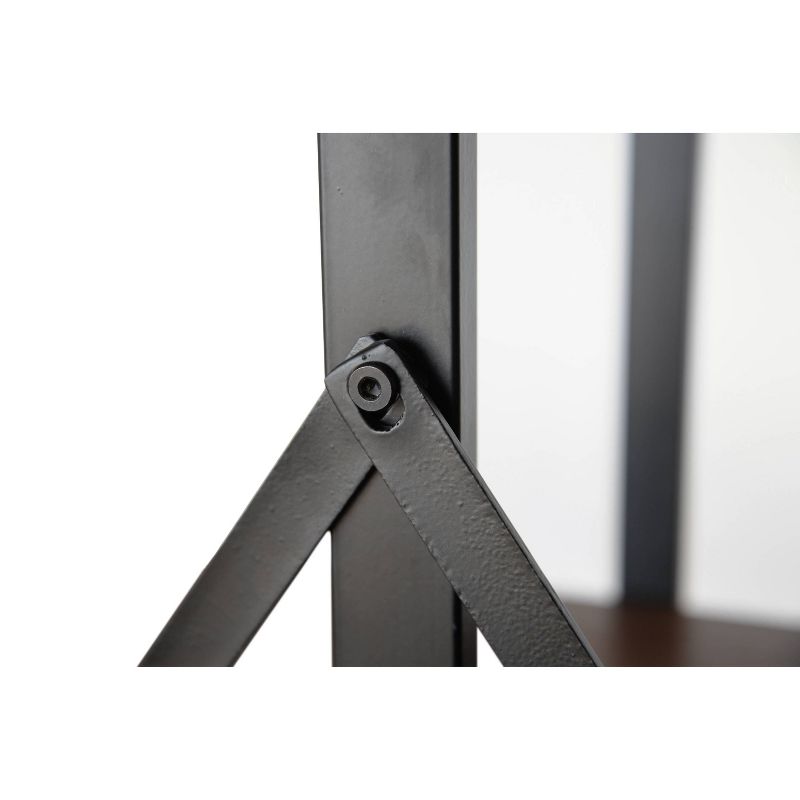 64" Pomeroy 4 Shelf Double Etagere Bookshelf Walnut Brown - Summerland Home