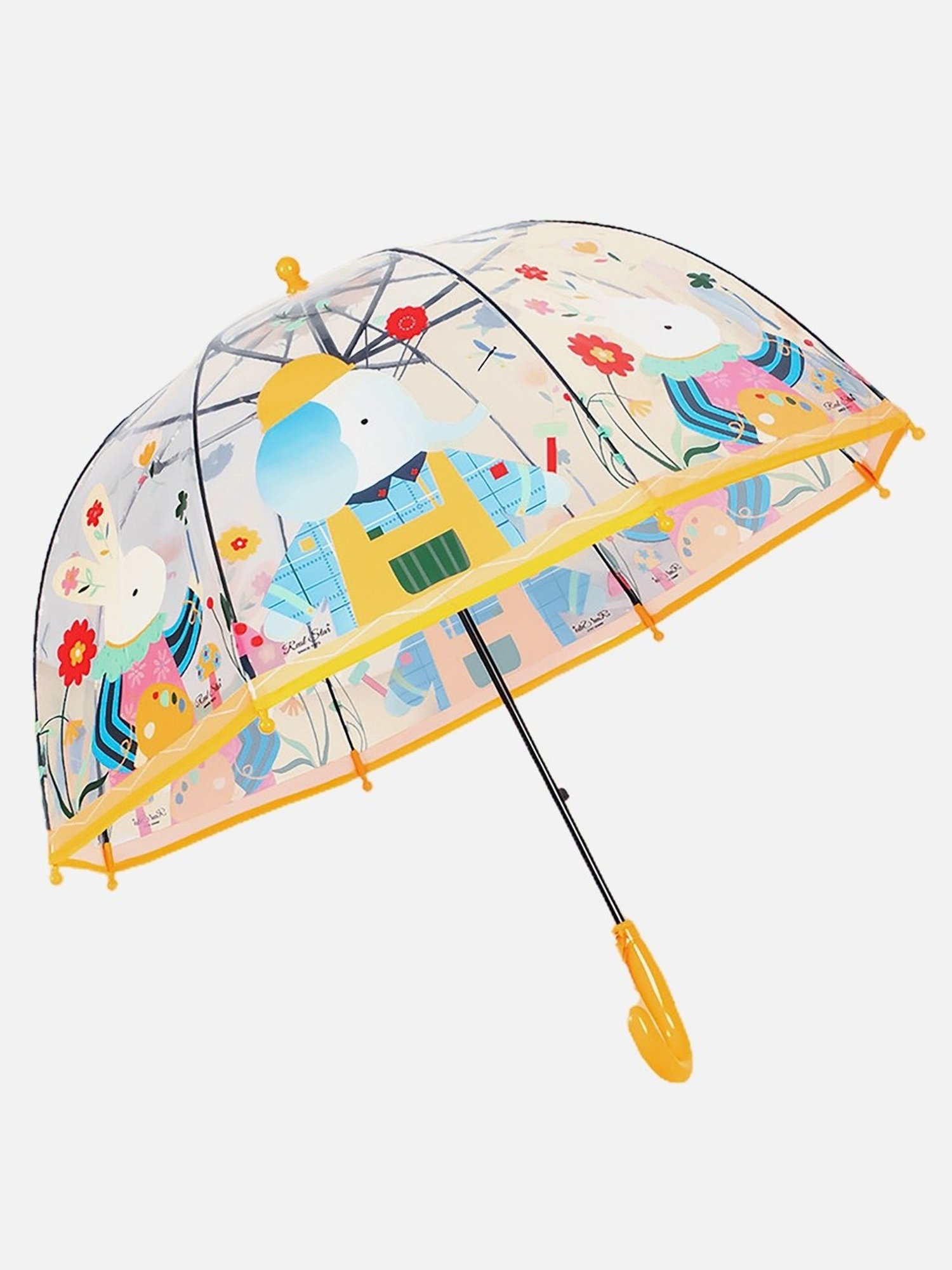 Little Surprise Box Yellow Polyester Printed 2 Fold Umbrella
