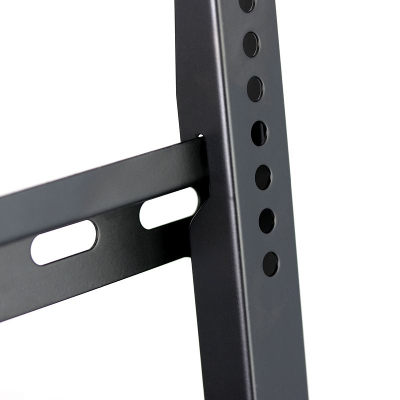 MegaMounts Heavy Duty Matte Black Finish Fixed Television Wall Mount