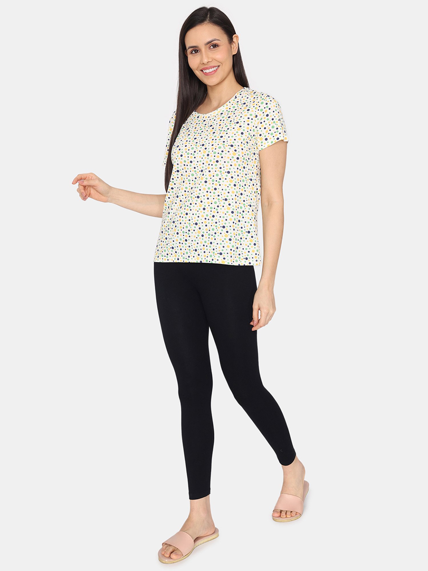 Rosaline by Zivame Purple & White Printed T-Shirt - Pack of 2