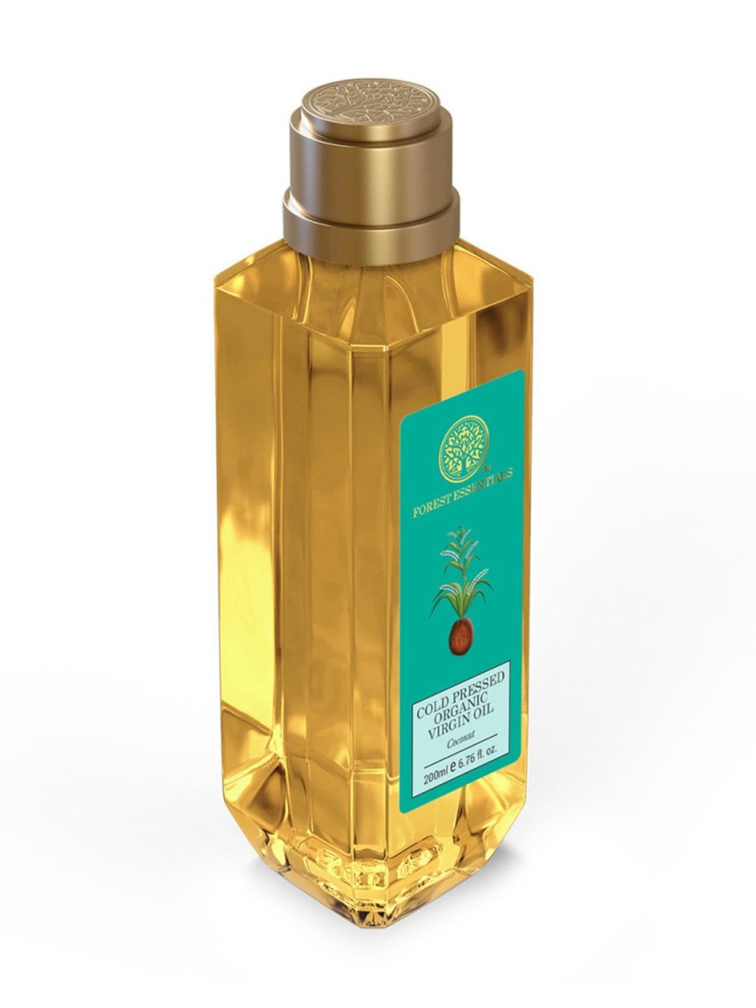 Forest Essentials Pure Organic Cold Pressed Virgin Coconut Oil with Vitamin E - 200 ml