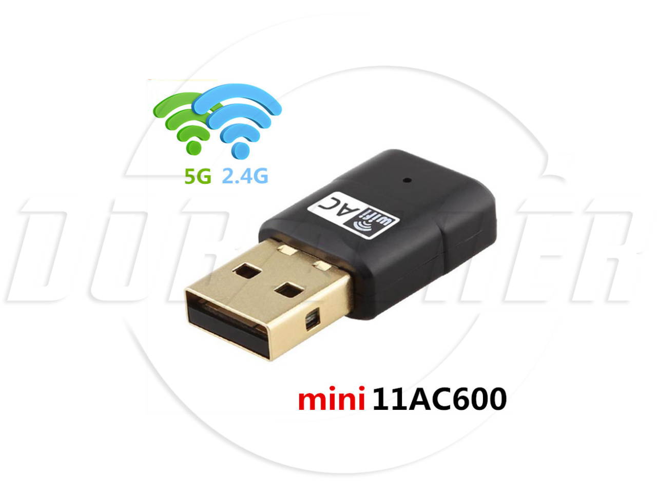 SA Mini USB  WiFi adapter 600Mbps dual-band wireless network adapter 802.11 AC 5dBi antenna, suitable for desktop laptops WiFi dongle compatible with Windows XP / Vista / 7/8 / 8.1 / 10 Mac