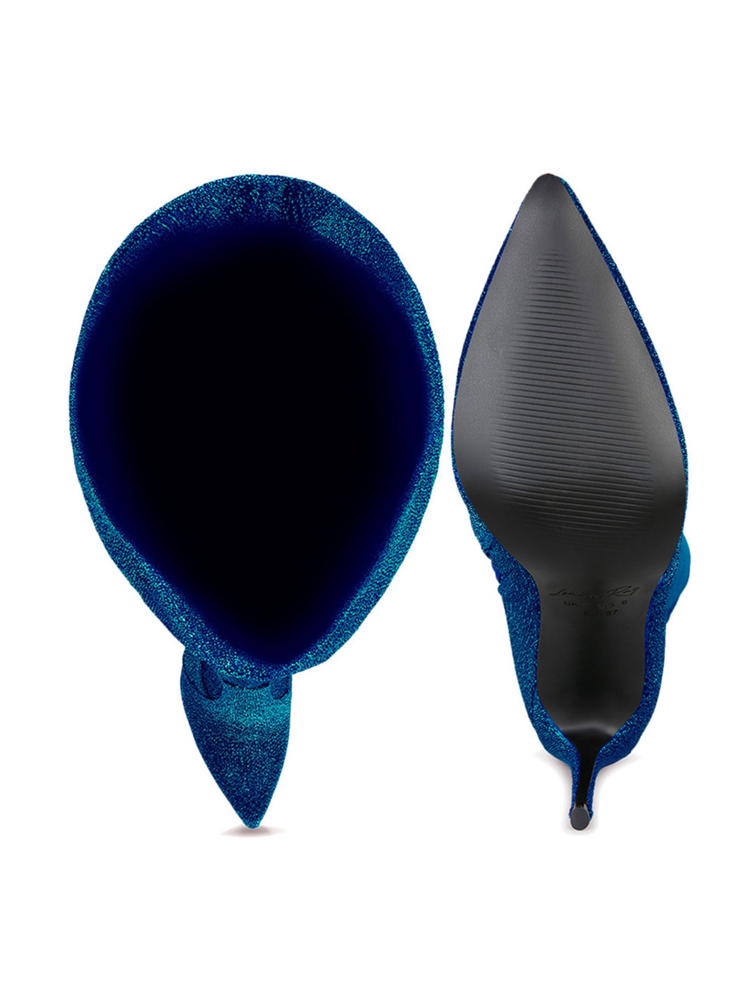 London Rag Women's Blue Stiletto Booties