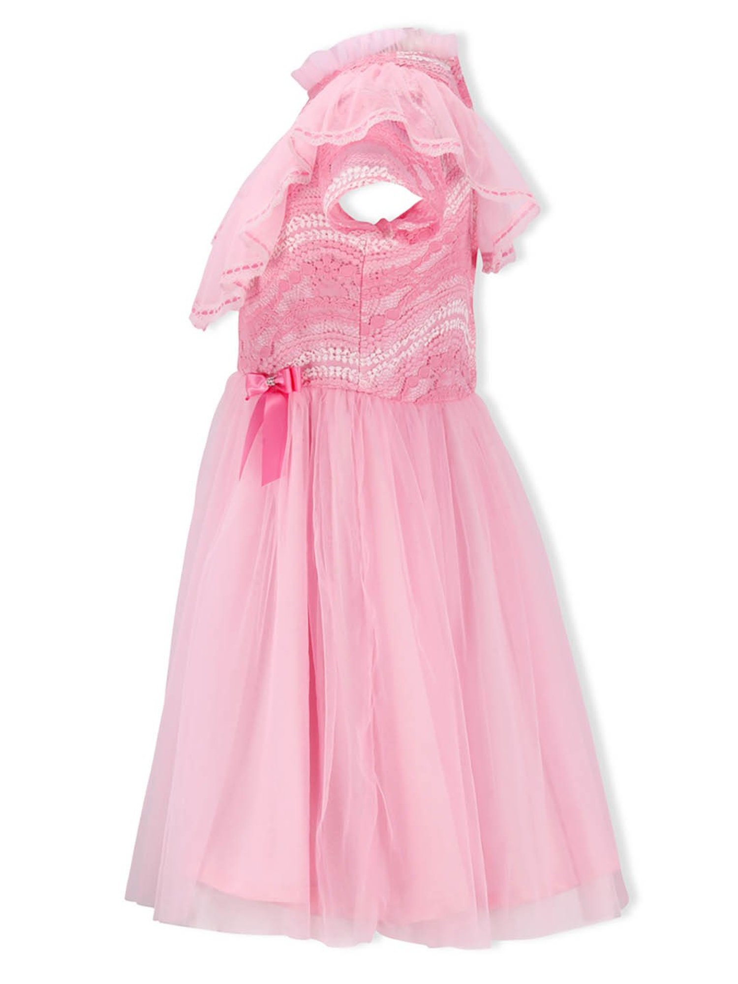 Cutecumber Kids Pink Self Design Dress