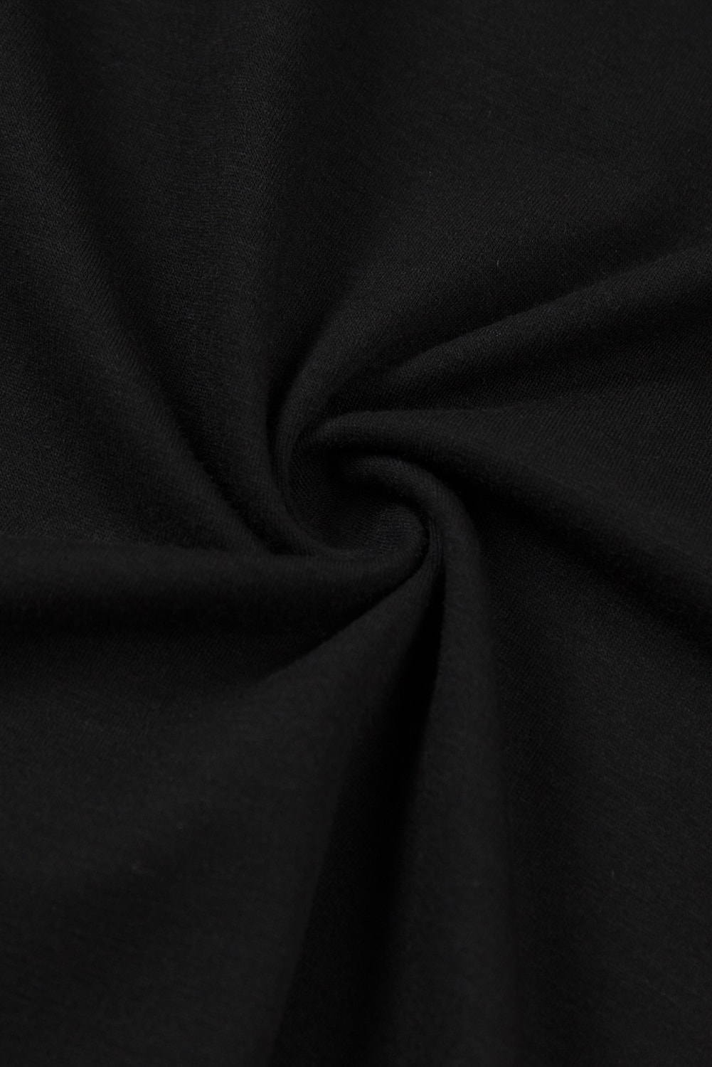 Blank T Shirt - Black Plain Rolled Up Crewneck T-Shirt Customized