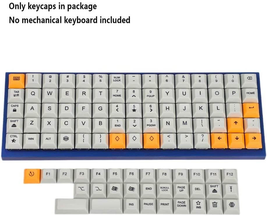 75 Keys DSA Dye Sub PBT Keycaps Suitable for Ortholinear Layout MX Keyboard XD75 ID75 Planck Preonic Niu40 (Only Keycap)