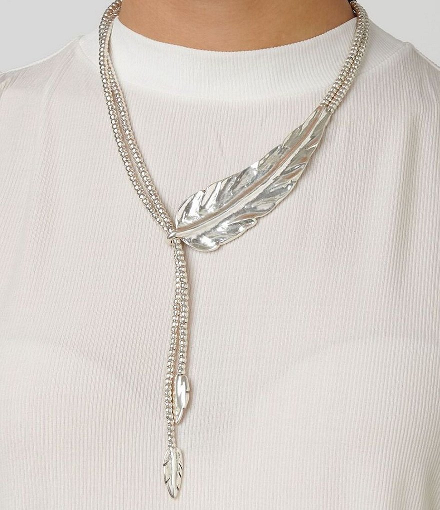 UNOde50 Feather Collar Y-Neckalce