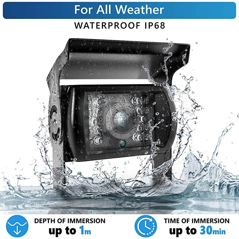 Backup Camera Heavy Duty IR Night Vision Waterproof for Trucks Car Vehicle Trailer Truck Van Tow rv Cab Cam Replacement Universal Auto Rear View Backup Camera with Cable