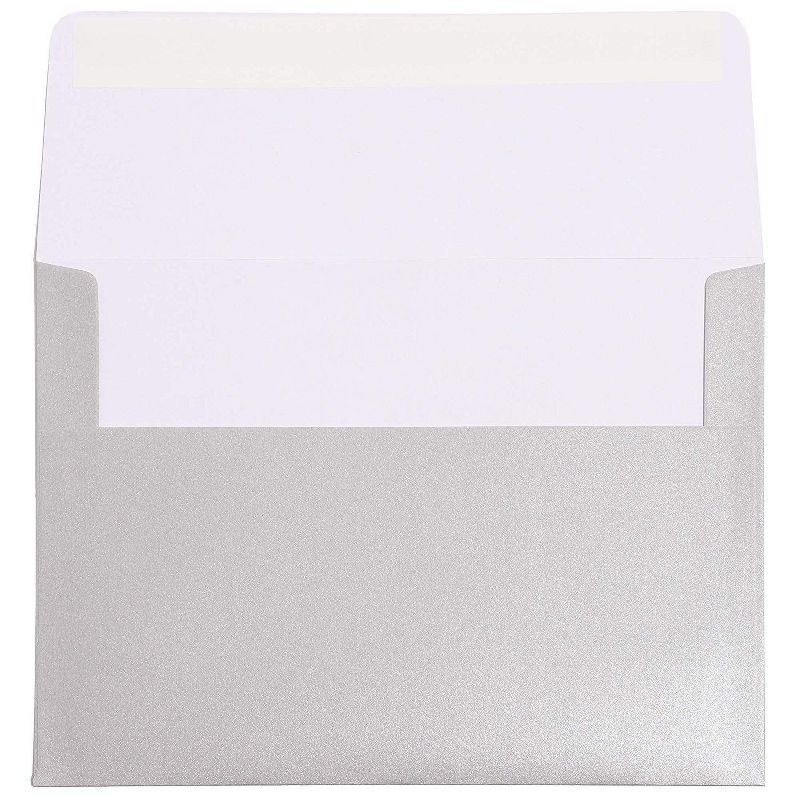 Paper Junkie 50-Pack Metallic Silver A7 Premium Self Seal Envelopes 5 x 7  for Invitation & Greeting Cards