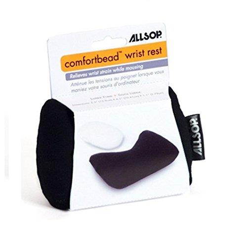 ALLSOP Comfortbead Wrist Rest for Mouse, Black (Case of 8)