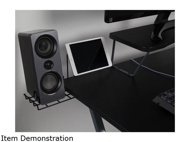 OFM Essentials Collection 55" Gaming Computer Desk, 35" Monitor Shelf, X-Base, in Gray/Black (ESS-1100-GRY-BLK)